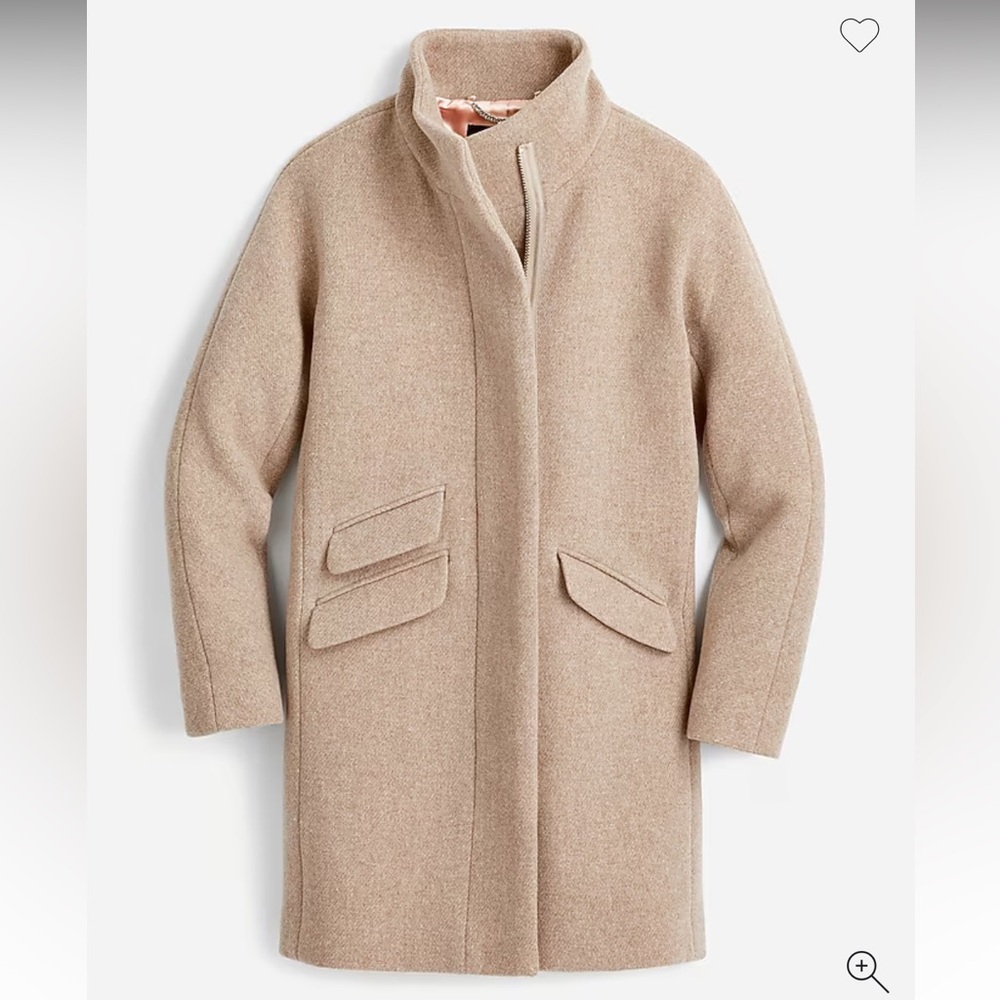J. Crew Cocoon Coat in Italian Stadium-Cloth Wool Blend